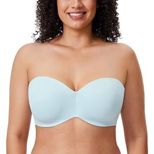DELIMIRA Dames Strapless Minimizer Beha Met Beugel Zonder Inzetstukken Baby Blauw 90F