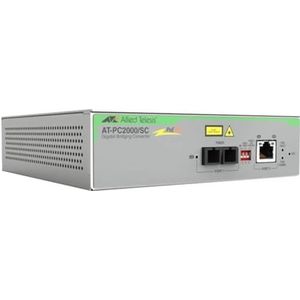 AT-PC2000/SC-960 | PoE Media Converter 1000SX-SC to 10/100/1000T POE+,550 mt