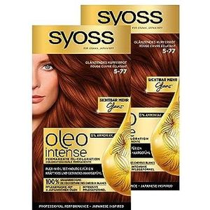 Syoss - Oleo Intense - Haarverf - Glanzend Koperrood - 2 x 115 ml
