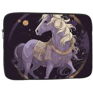 Laptophoes Paard Clip Art Slanke Laptop Case Cover Duurzame Aktetas Schokbestendige Beschermende Notebook Case voor Reizen Werk