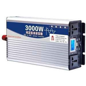 Spanningsomvormer 3000W 1500W DC 12V 24V 48V 60V 72V Naar AC 110V 220V Zonne-energie Auto-omvormer Met USB LED-display Zuivere Sinusomvormer Omvormer(12V,240V 50HZ,Universal)
