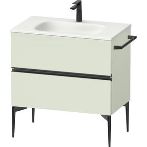 Duravit Sivida badmeubel, 2 laden, greeplijst diamantzwart mat, 810x477x592mm, voor Sivida, SV46510BD, Kleur: Lichtgroen mat