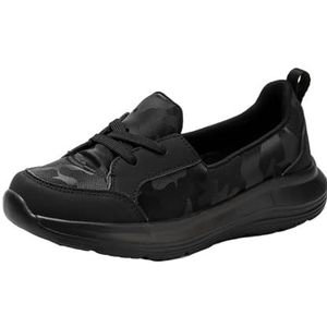 Orthopedic Women Shoes Breathable Slip On Arch Support Non-Slip Lace Up Walking Sneakers (Color : Black, Size : 42 EU)