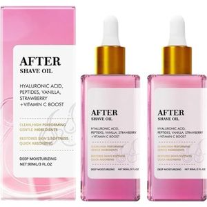 2 Pcs Strawberry Vanilla After Shave Oil for Women, After Shave Perfume Oil - Strawberry & Vanilla Scent, Prevent Ingrown Hairs & Dryness, Treatment for Smooth Skin