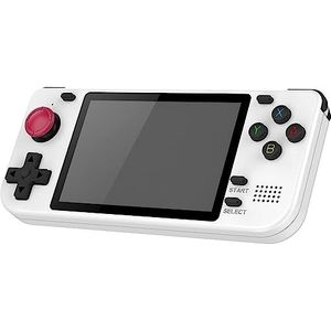 Handheld gameconsoles, retro pocketgameconsole Ondersteuning PSP / PS1 / N64 / NDS Open Linux Tony-systeem A53-chip 128G TF-kaart 3,5 inch IPS-scherm 3000mAh batterij (Size : White)
