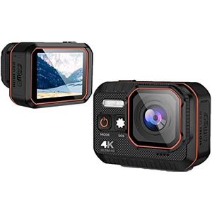 Actiecamera 4K Actie Camera Waterdicht HD Met Afstandsbediening Scherm Sport 4K Camera Drive Recorder Sport Camera Helm Snorkelen Actie Cam (Color : Nero, Size : With 64G TF Card)
