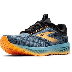 Brooks Revel 7, herensneakers, 49,5 EU, Storm Blue Black Orange Pop, 49.5 EU