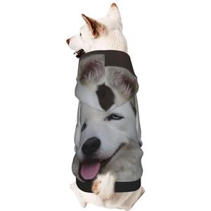 Blauwe ogen witte husky hond hoodies hond sweatshirt voor kleine honden trui, elasticiteit stof is, zacht en warm voor het dier en gemakkelijk te dragen