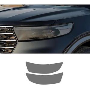 KUSQCRGA 2 stuks auto koplamp beschermfolie sticker transparant rook zwart geschikt voor Ford Explorer 2020-On U625