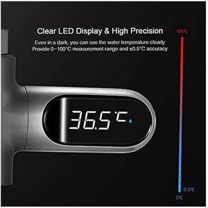 Douchetemperatuurmeter, 1 set douchethermometer badwaterthermometer LED digitaal display douchewaterthermometer Voor thuis en in bad
