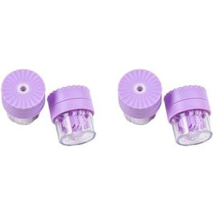 Siepificius 2 Set Contacten Lens Reiniging Tool Professionele Herbruikbare Camping Reizen Wandelen Lenzen Opslag Container Accessoires Paars, 2 Set (paars), as description, als beschrijving