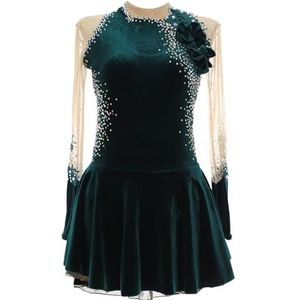 Kunstschaatsjurk For Meisjes, Schaatsoutfits For Wedstrijden, Teamdanskostuums, Lyrische Jurk(4XL)