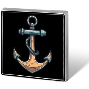 Boot Anker Pin Badge Vierkante Identiteit Pins Broches Knop Badges Voor Hoeden Jassen Decor