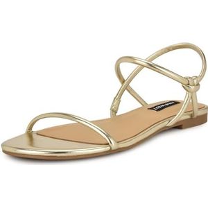 NINE WEST Dames Maizy platte sandaal, Goud 710, 35.5 EU