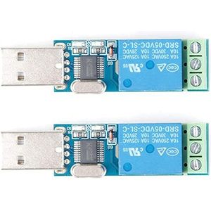 NONDK 2 x USB-relaismodule, intelligente besturingsschakelaar, USB-schakelaar voor elektronische converter, type LCUS-1