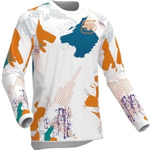 Mtb Jersey Heren, wielertrui heren, wielertops voor heren, motorcross jersey, downhill pak, sneldrogend en ademend, geschikt voor MTB/BMX/cross-country motorfietsen en andere sporten