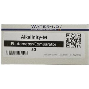 Alkalinity-M voor PoolLab 1.0 & 2.0 – reagens voor het meten van de zuurcapaciteit (alkaliniteit) | 0,0-200 mg/l (ppm) – houdbaarheid: 2 jaar – 50 tabletten (TbsPTA50)