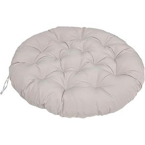 Kussens Papasan Stoelkussen Rond, Dik Stoelkussen Pad for Buiten Ei Stoel Tuinkussen Zitkussen Schotelstoel Rotan Draaistoel Schommelstoel Hangstoel Binnen En Buiten(Light Gray,100x100cm)