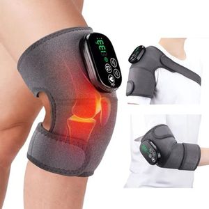 Thermische kniemassager, 3 in 1 660 en 850 nm rood licht verwarmde knie-schouder-elleboogbeschermer, oplaadbare verwarmde kniebrace Spierontspanning Vermoeidheidsverlichting Gezondheidszorg