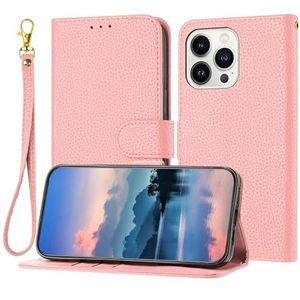 Smartphone Flip-hoesjes Portemonnee-hoesje compatibel met iPhone 14 Pro Max for dames en heren, lederen flip-cover met kaarthouder, schokbestendige TPU-binnenschaal telefoonhoes en standaard Flip-hoes