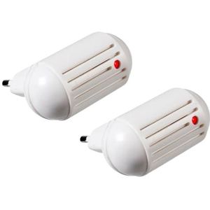 Nordix Muggenstekker - 2 stuks - Anti muggen Stekker - 35 M bereik - Stopcontact - Ultra Sound - 13x0.4x10 cm