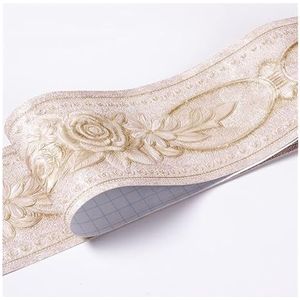 Behangranden zelfklevend, Zelfklevende plintrandsticker PVC waterdicht hout marmer veelkleurig 10 cm x 5 m(10)