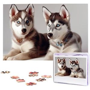 KHiry Puzzels 1000 stuks gepersonaliseerde legpuzzels hond afdrukken foto puzzel uitdagende foto puzzel voor volwassenen Personaliz Jigsaw met opbergtas (74,9 cm x 50 cm)