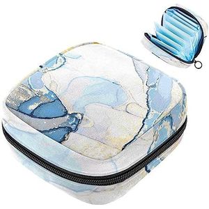 Opbergtas voor maandverband, marmeren textuur met glitter menstruatiecup zakje, draagbare maandverband opbergzakken vrouwelijke menstruatie eerste menstruatie tas voor tienermeisjes vrouwen dames