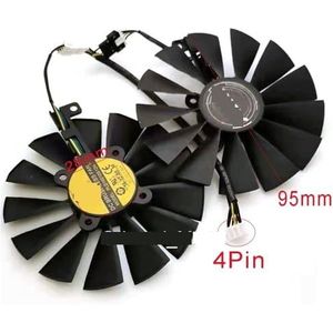 PLD10010S12H 12V 0.30A 95mm VGA-ventilator voor ASUS voor GTX 1080 Ti 1070 TI 1050 RX580 RX570 RX470 grafische kaartkoeling(PLD10010S12H-PAIR_NO RGB)