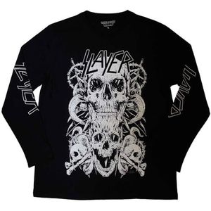 Slayer Skulls Band Logo Long Sleeve T Shirt XXL