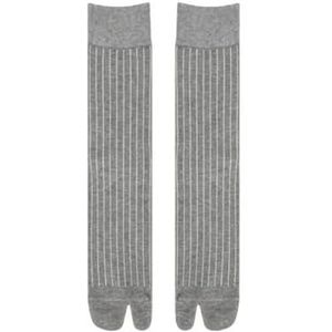 YIJIANUO Nieuwe Japanse Tabi Teen Sokken Mannen Vrouwen Harajuku Zweterige Deodorant Ademend Twee Vinger Sokken Kimono Flip Flop Teen Scheiding Sok, Lichtgrijs, 35 EU