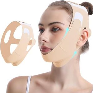 V Gezichtsmasker, herbruikbaar V-lijnmasker, upgrade Ice-Cool lifting-masker voor V-lijn, dubbele kin reduceert gezichtslifting bandage voor dubbele kin en slappe gezichtshuid, huidskleur