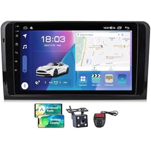 9 Inch Touchscreen 2 DIN Autoradio Compatibel met Mercedes Benz ML GL X164 2005-2009 met Carplay/Android Auto FM RDS DAB+ Radio WiFi 4G Draadloze Carplay Android Auto BT 5.0 DSP(NF-6)