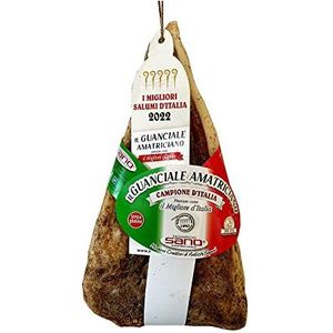 The real Guanciale Amatriciano | 1.4 kg | 100% Italiaans vlees | Gluten- en lactosevrij uniek en bekroond als beste in Italië ca. 1,4 kg. Voor echte carbonara en amatriciana