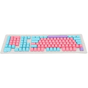 108 Toetsen, 108 Toetsen Tweekleurig Spuitgegoten PBT-Materiaal Ergonomisch Toetsontwerp PBT-Toetsenbord, Mat Mechanisch Uiterlijk van Het Toetsenbord (Roze Blauw Paars)
