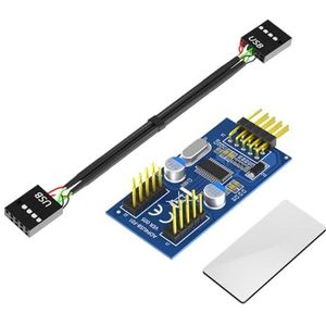 USB2.0 Splitter Kabel Connectors Adapter Port Multipliers voor CPU-ventilator, Licht