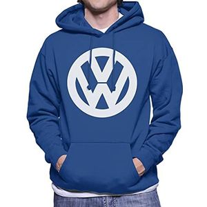Volkswagen Zwart VW Classic Logo Sweatshirt met capuchon voor heren, koningsblauw, M