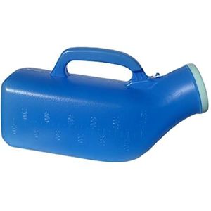 Urine Fles Ouderen Lekvrij met Cover voor Bedridden Patiënt PIS Bedpan Blauw 1200ML