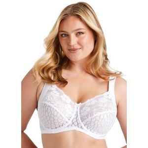 Miss Mary of Sweden Jacquard & Lace beugelbeha met zijsteun 80B Wit