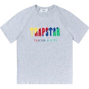 Trapstar Geborduurd Korte Mouwen Voor Heren En Dames,2-delig Compleet T-shirt En Korte Broek,Zomer Casual Trainingspak,45 Stijlen,Unisex Katoenen Sweatshirt En Broek(Color:15,Grootte:M)