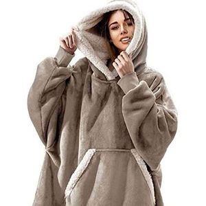 Deken Hoodie, Draagbare Hoodie, Zachte Sherpa Wol Snuggle Deken Hoodie Volwassene, Vrouwen Jeugd Warm Throw Deken Sweater, Draagbare Deken Hoodie Size One Past Alle Geschenken,#11