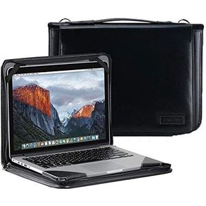 Broonel Zwart lederen laptop Hoes - compatibel met ASUS VivoBook 14 X412