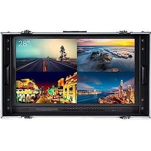 Cameraveldmonitor 28"" 4K Handbagage Broadcast Monitor 4K280-9HSD-CO 3840x2160 Ultra-HD Director Monitor met koffer for het maken van videofilms Meer gedetailleerd beeld