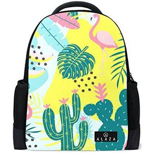Mijn dagelijkse Flamingo Cactus Rugzak 14 Inch Laptop Daypack Bookbag voor Travel College School