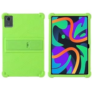 Tablethoes geschikt for Lenovo Xiaoxin Pad 2024 TB331FC /Tab M11 TB330FU 11inch siliconen standaardhoes schokbestendige behuizing(Green,Tab M11 11 inch)