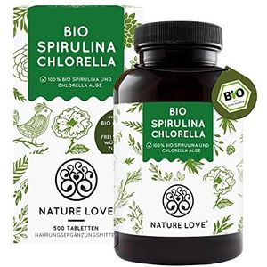 Nature Love - Bio Spirulina - Tabletten - 500 stuks - 100% Pure Biologische Spirulina