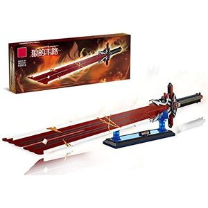 Ninja Zwaard katana Model Kit, Anime Samurai Sword Bouwstenen Set, met standaard, 823 Stuk Klemblokken Zwaard Bouwspeelgoed, Compatibel met Lego