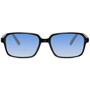 Cheapass Zonnebrillen Laatste Trends Dun Zwart Montuur met Blauwe Lenzen voor Heren en Dames UV400 bescherming