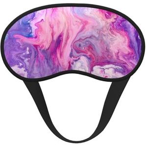 FZGGWYHL Marmer Paars Kleurrijke Gedrukt Verduisterende Slaap Masker Aid Oogmasker Reizen Slaap Oogmasker