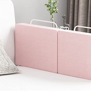 Mgchowue Bedhek, bedbeschermingshek, 50 cm, kinderbedhek, in hoogte verstelbaar, valbestendig, bedhek, verstelbare stalen buizen, bedhekje voor kinderbedden (kleur: roze, maat: 60 cm-2 stuks)